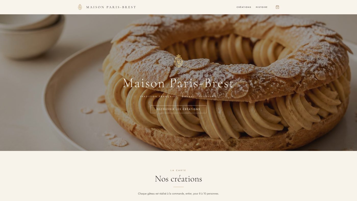 אתר Le Paris Brest — קונדיטוריה